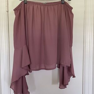 Purple Off the Shoulder Top